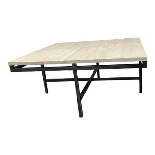 Square Travertine Coffee Table For Sale