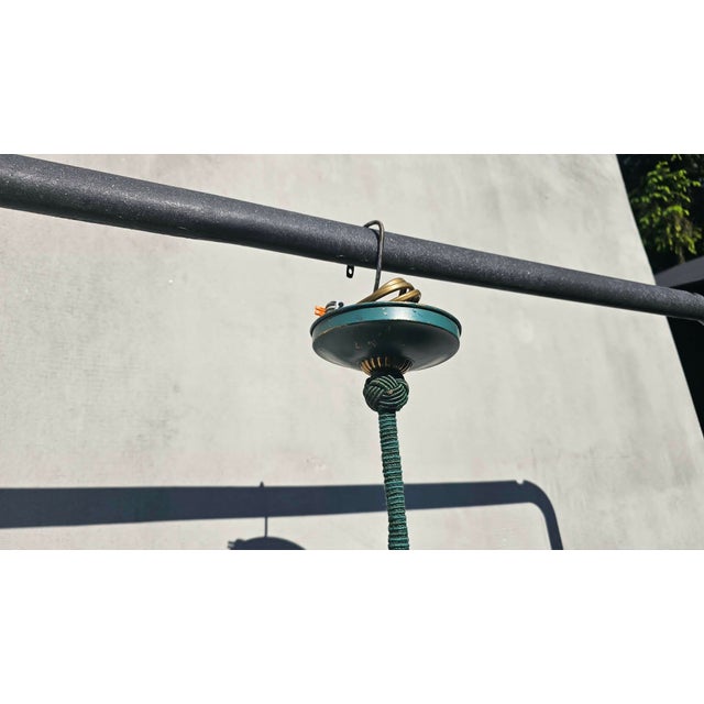 Art Deco Brass Chandelier, 1920s For Sale - Image 9 of 11