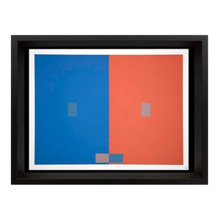 Modern Josef Albers Original Silkscreen 1963 [VII-2a] Limited Ed.w/Custom Frame For Sale