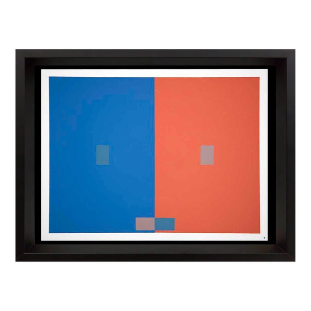 Modern Josef Albers Original Silkscreen 1963 [VII-2a] Limited Ed.w/Custom Frame For Sale