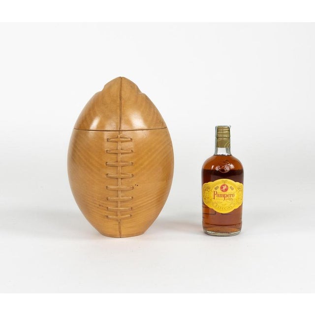 Mid-Century Rugby Ball Ice Bucket in Wood from Bint Firenze, Italy, 1970s For Sale - Image 13 of 18