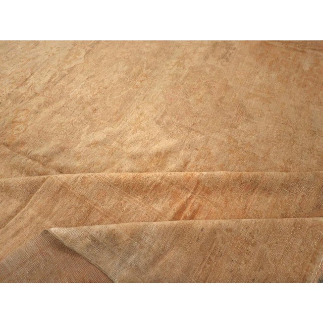 Galerie Shabab Collection Early 20th Century Handmade Turkish Oushak Room Size Carpet in Gold and Beige For Sale - Image 9 of 10