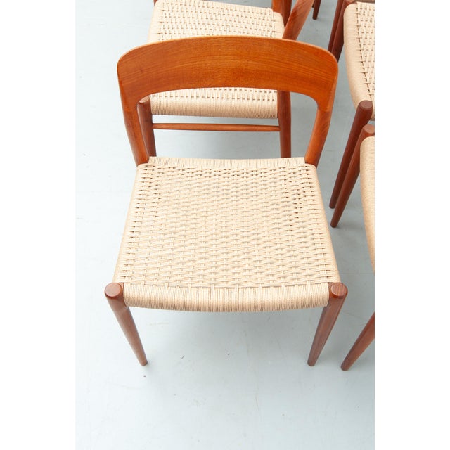 Dining Chairs Model 75 by Niels Otto Møller for J. L. Møller Møbelfabrik, 1950s, Set of 8 For Sale - Image 14 of 18