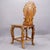 Rare Nutwood Edelweis Marquetry Chair Swiss Brienz 1900 For Sale - Image 4 of 12