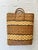 Wood Handwoven Bamboo Fan and Market Tote For Sale - Image 7 of 10
