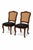 Black Mid 20th Century Refinished French Provincial Cane-Back Dining Chairs in Old Chapel Walnut With Black Upholstery – Pair For Sale - Image 8 of 8