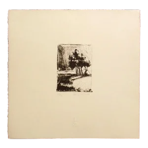 Larry Fodor "Trees and Teepee" Original Signed Numbered Lithograph
