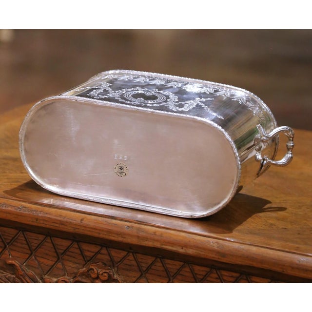 Mid-Century Silver Plated English Wine Bottle Holder by International Silver Co. For Sale - Image 10 of 11