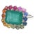 Natural 5.96 cts Zambian emerald & 1.46 cts rainbow sapphire ring in 18k gold For Sale - Image 15 of 18