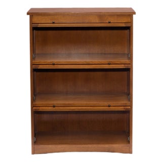 Mission Craftsman Style Oak Barrister Bookcase - 3 Stack - Micheal Cherry For Sale