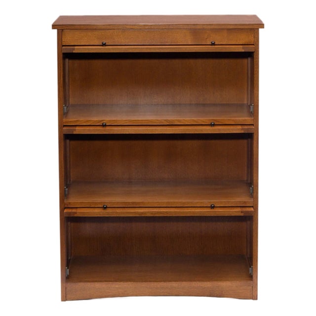 Mission Craftsman Style Oak Barrister Bookcase - 3 Stack - Micheal Cherry For Sale