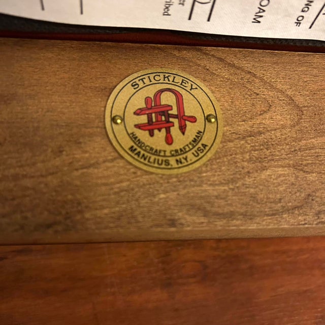 Stickley Upholstered Cottage Chairs - Arm Chairs - A Pair For Sale - Image 11 of 12