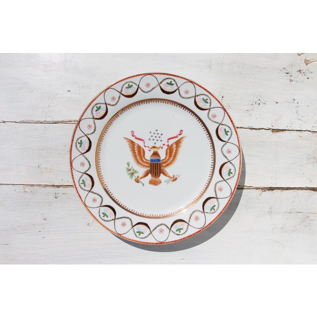 Chinese Export American Armorial Porcelain Plate For Sale - Image 12 of 12