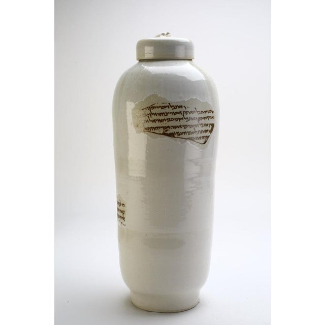 White Scroll Jar by Caspi Ceramics Nl For Sale - Image 8 of 11