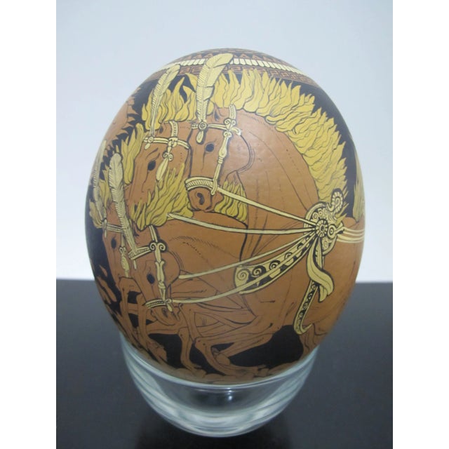 Yiannis Nomikos Homoerotic Mythology Large Handpainted Art Ostrich Egg 1979 For Sale In Portland, OR - Image 6 of 12