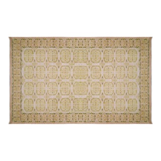 Vintage Chinese Art Deco Hand Knotted Wool Rug, 11'9''x19'7'' For Sale