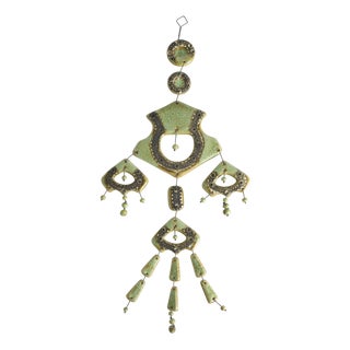 Sage Green Wall Sculpture by Maija-Liisa Vasenius for Kalevala Koru, 1960s For Sale