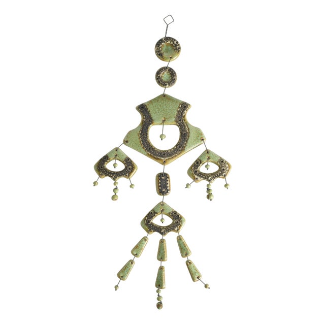 Sage Green Wall Sculpture by Maija-Liisa Vasenius for Kalevala Koru, 1960s For Sale