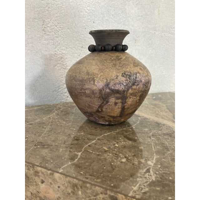 Vintage Boho Studio Pottery Vase For Sale In Charleston - Image 6 of 9