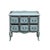 Distressed Pale Blue Curved Legs 6 Drawers Dresser Credenza Side Table For Sale - Image 9 of 16