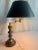 French Vintage Bronzed Brass Swing Arm Table Lamp With Leather Shade For Sale - Image 3 of 11