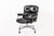 Mid-Century Modern Eames for Herman Miller Time Life Black Leather Office Chair 1981 For Sale - Image 3 of 14