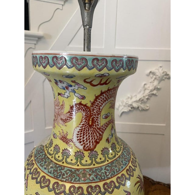 Large 19th Century Chinese Porcelain Vase Lamps, 1880s, Set of 2 For Sale - Image 9 of 18