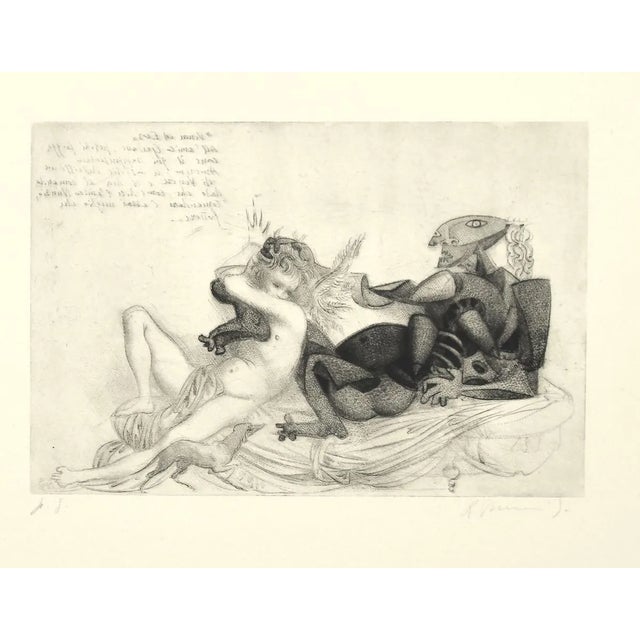 Riccardo Tommasi Ferroni, Courtship, 1970s, Etching For Sale