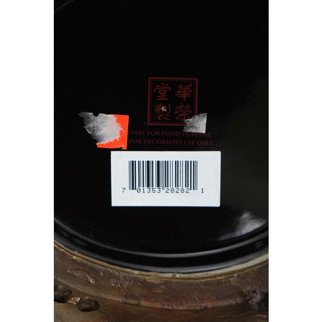 French Style Bronze & Porcelain Center Bowl For Sale - Image 11 of 11