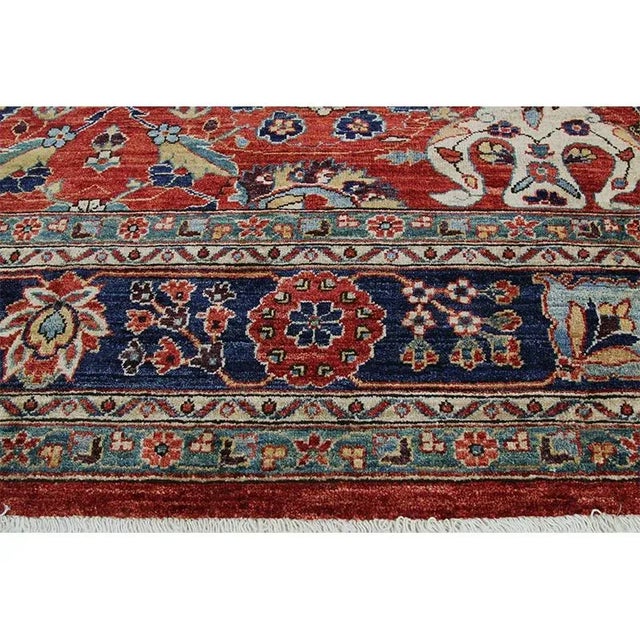 Textile 1990s Handwoven Serapi Style Area Rug 12’1″ X 15’6″ For Sale - Image 7 of 11