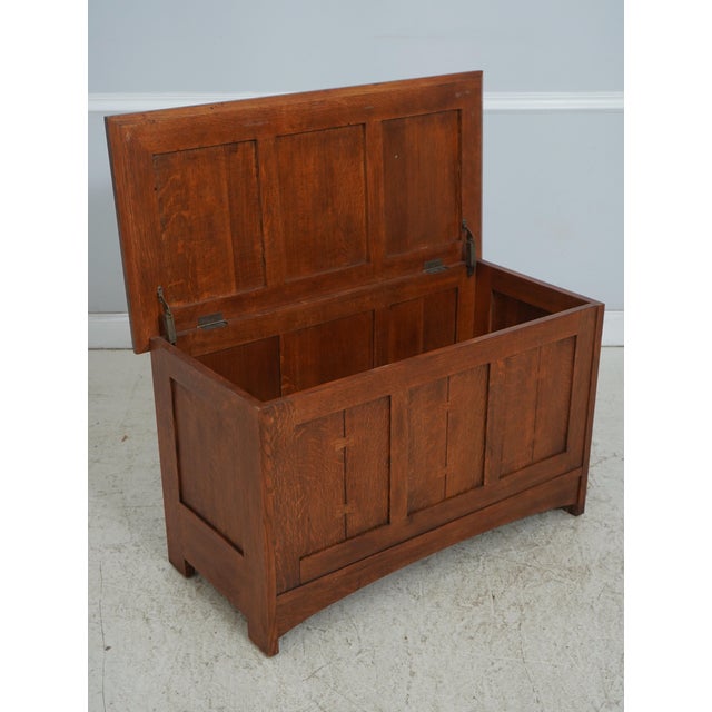 Mission Stickley Mission Oak Blanket Chest For Sale - Image 3 of 18