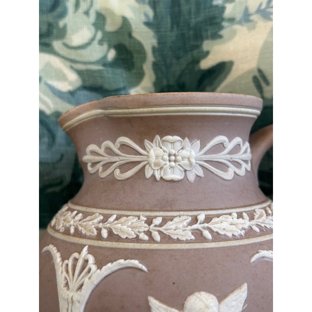 Antique Adam's Lilac Jasper Dip / Lilac Jasperware Petite Pitcher, Made in England For Sale - Image 11 of 15