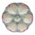 19th Century Majolica Pink & Blue Oyster Plate Gien For Sale