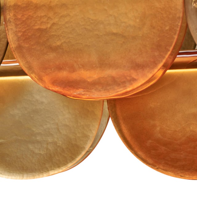 Amber Murano Glass Amber “Onda” Chandelier For Sale - Image 8 of 9