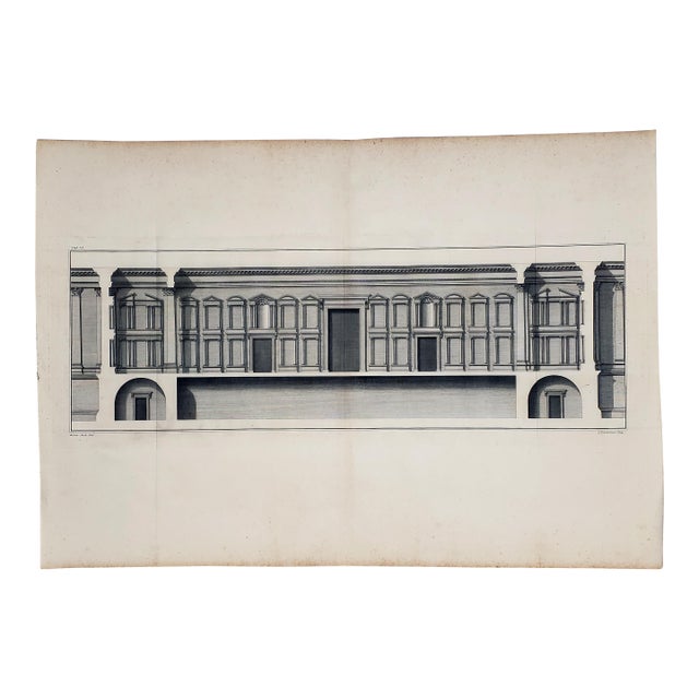 Antique Original 18th Century Print of Hotel De Chavannes, Paris, by Artist Desproux For Sale