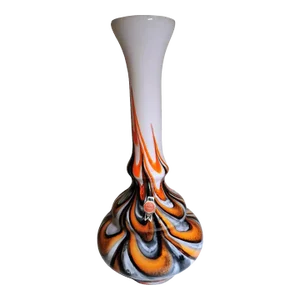 1970s Opaline Florence Vb Large Italian Multicolor Vase Vetreria Barbieri Empoli