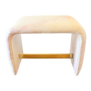 1970s Mid Century Modern Milo Baughman Style Ottoman Bench For Sale