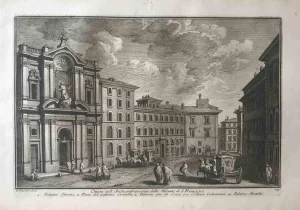 Giuseppe Vasi, Church of the Arciconfraternita, Etching, 18th Century