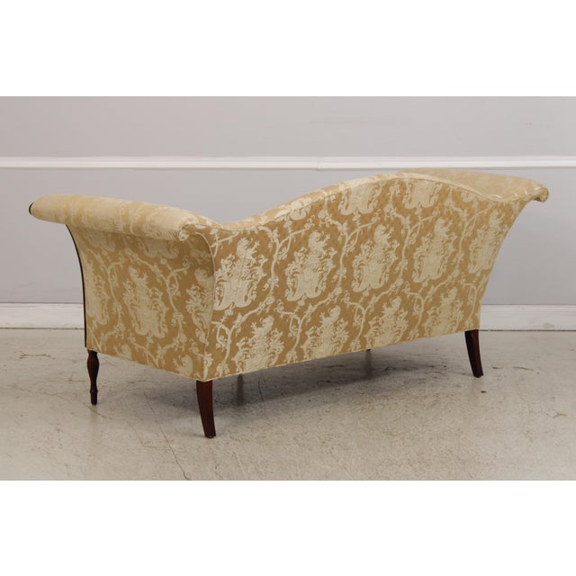 1990s Southwood Gold Damask Camelback Sofa For Sale - Image 5 of 18