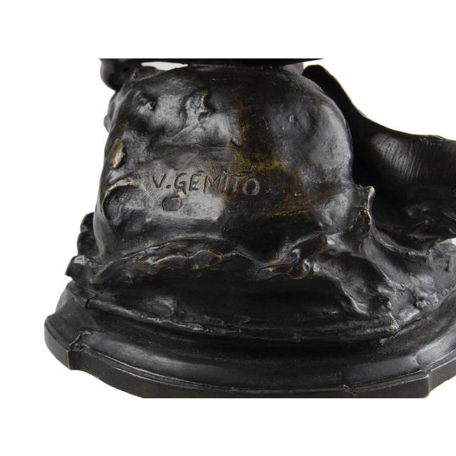 Metal Late 19th-Century Belle Époque Bronze Fisherman Sculpture by the Author Vincenzo Gemito, Italy For Sale - Image 7 of 9