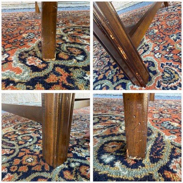 Vintage Ethan Allen Traditional Chippendale Wingback Lounge Chair in Striped Olive Green For Sale - Image 17 of 17