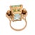Mid 20th Century Retro 27.00 Carat Aquamarine Synthetic Ruby 18k Rose Gold Cocktail Ring, Size 7 For Sale In Los Angeles - Image 6 of 6