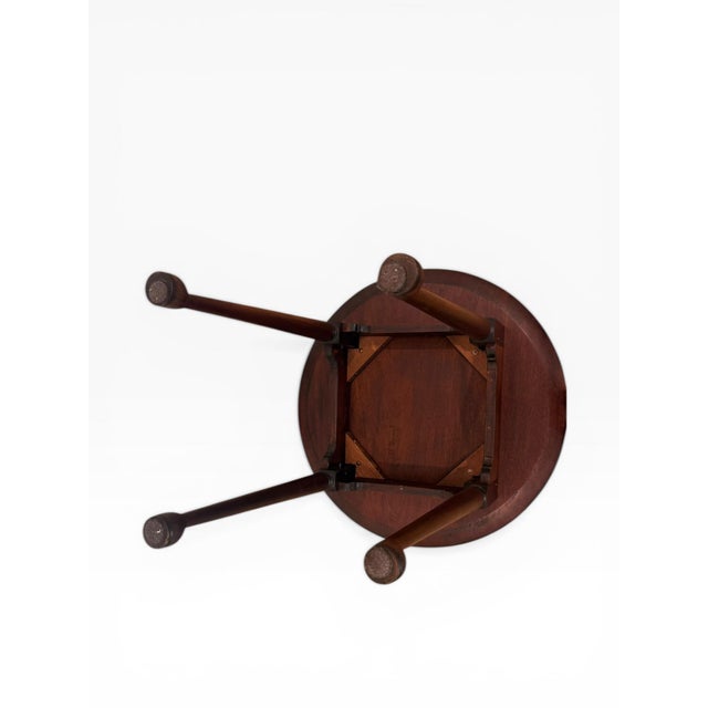 Late 20th Century Late 20th Century Kittinger Colonial Williamsburg Drop Leaf Round Mahogany Table For Sale - Image 5 of 15