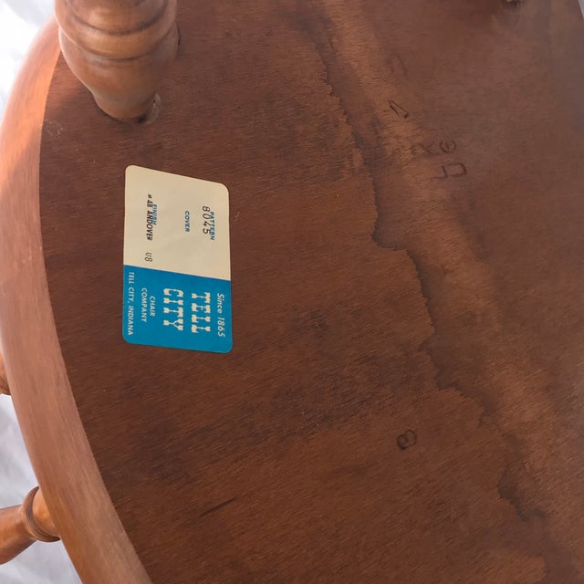 MCM Vintage Tell City Tavern Chairs Rolling Wood Dining Chairs For Sale - Image 9 of 17