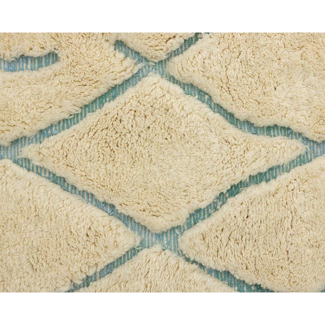 Abstract Hand-Knotted Moroccan Wool Rug | 8'1" X 5'9" | One of a Kind For Sale - Image 11 of 13