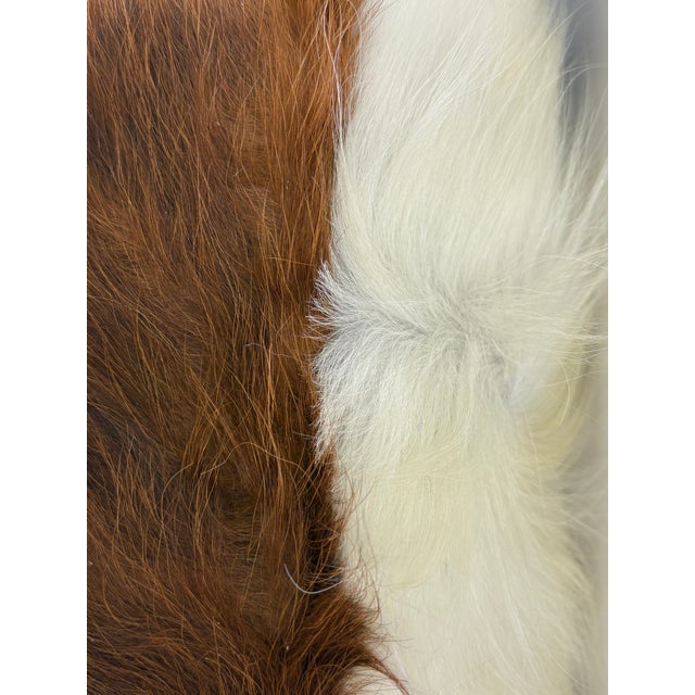 18x18 Tri-Color Premium Long-Haired Colombian Cowhide Pillow Cover – Handcrafted by Pablo Sota Designs For Sale - Image 10 of 11