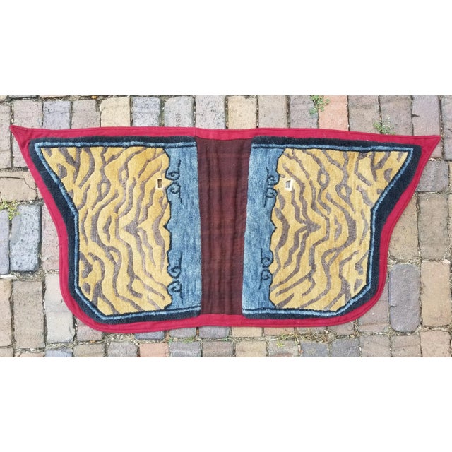 Textile 1980s Tibetan Hand-Knotted Horse Saddle Carpet For Sale - Image 7 of 7