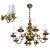 Brass Chandelier & Wall Light, 1900 For Sale - Image 15 of 15