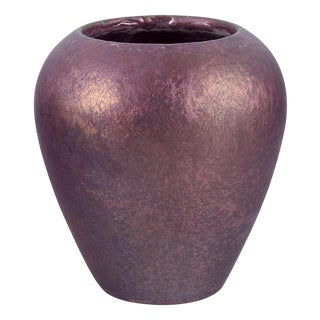 Danish Matte and Shiny Glazed Ceramic Vase by Jens Petersen, 1920s For Sale