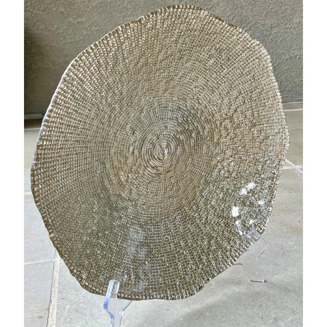 Pristine Excellent Pre-Owned Condition. Note: Plate stand is not included. This stunning Diamanté centerpiece bowl from...